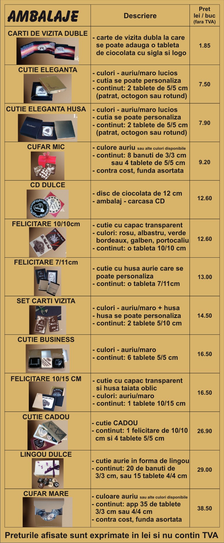 oferta ambalaje